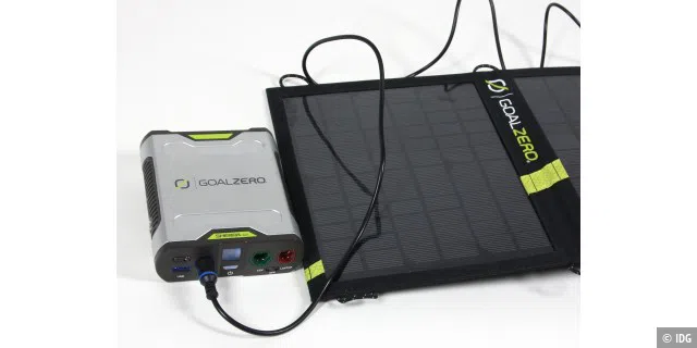 Goalzero Sherpa 50: Vielseitig, hochwertig und teuer, dennoch ist eine Solaranlage für unterwegs nur eingeschränkt sinnvoll.