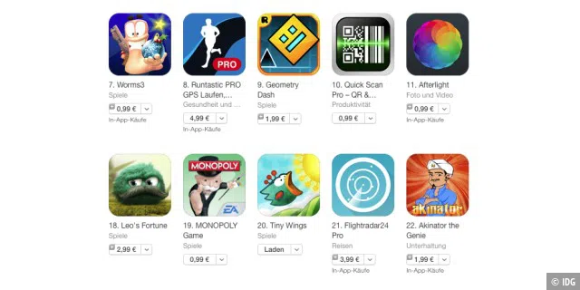 Die neuen App-Preise im deutschen App Store entsprechen eins zu eins den Dollarpreisen in den USA.