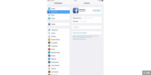 Facebook-App laden