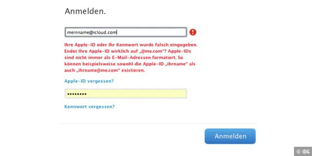 Mit einem anwendungsspezifischen Passwort kann ein Angreifer sich nicht direkt ins Apple-Konto einwählen. Das sorgt für zusätzliche Sicherheit