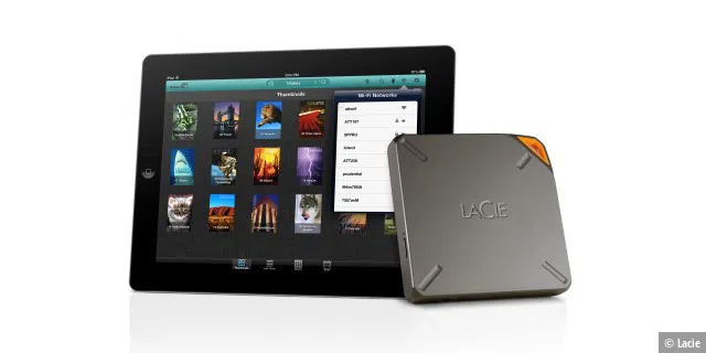 Per App kann man die Lacie Fuel auch mit iPad und iPhone verwenden.