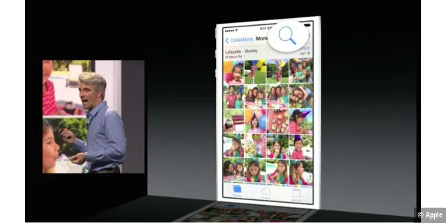 Fotos lassensich unter iOS 8 auch durchsuchen, beispielsweise nach Datum oder Ort
