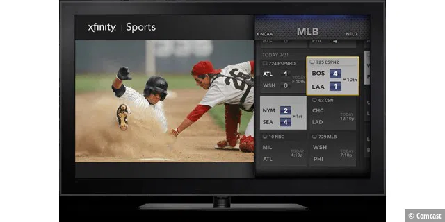 Comcast bietet mit seiner X1-Settop-Box bereits ein ausgereiftes System. Die Dienste könnte bald Apple TV übernehmen, wenn der Deal zwischen den beiden Unternehmen klappt