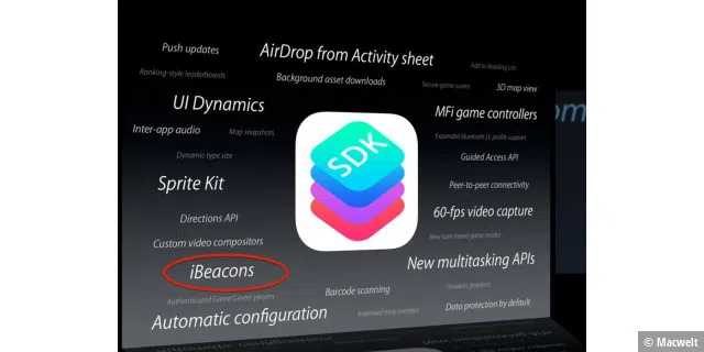 Bei der Vorstellung von iOS 7 ging iBeacons noch unter, war lediglich ein Punkt bei den Neuerungen im Entwicklerkit für iOS.