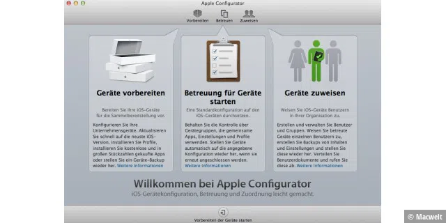 Apple Configurator: Auch für große Unternehmen ist Apples Hilfsprogramm der einzige Weg, iPhones vollständig unter Kontrolle zu bringen.