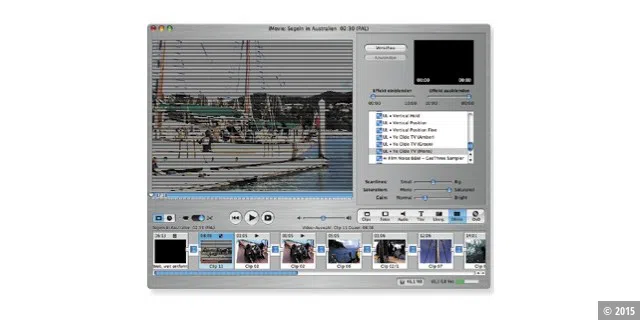 Videoeffekte: Mit Hilfe von iMovie Plugins lassen sich über 100 neue Effekte und Übergänge im Film realisieren.