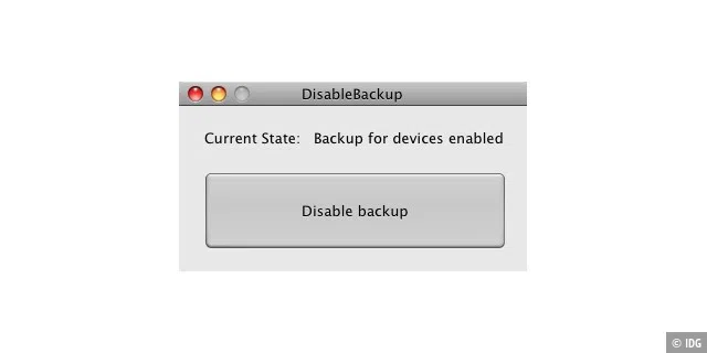 Schneller Sync: Mac-Benutzer können das iPod-Backup bequem an- und ausschalten.