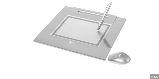 Das Slimline Design Tablet von Trust erlaubt präzises und schnelles Zeichnen, passt aber nicht ganz zu heutigen Mac-Monitorformaten.