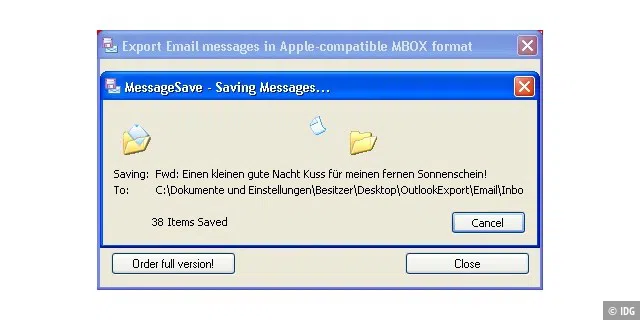 Messagesave ist eine Windows-Software, die E-Mails, Adressen und Termine in Mac-Formate konvertiert.