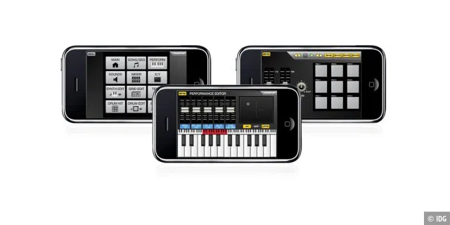 Synthesizer und Keyboard fürs iPhone: Synthstation und iPK25 von Akai.