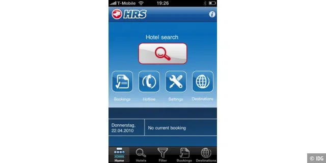 HRS App iPad