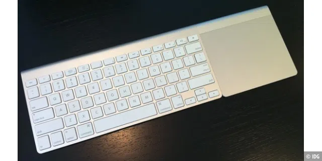 Optisch passt das Magic Trackpad perfekt zum Wireless Keyboard.