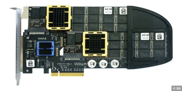 Fusion-io IoDrive Duo: Die SSD-Karte mit PCI-Express-Schnittstelle liefert dem Hersteller zufolge eine Leserate von 1,5 GByte/s. (Quelle: Fusion-io)