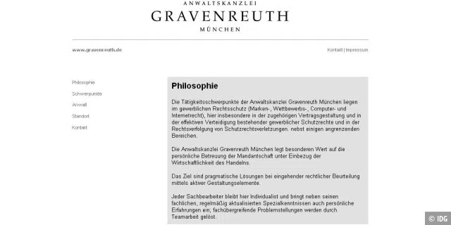 Günter Freiherr von Gravenreuths Website