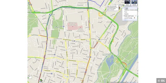 Laut den Stauinfos in Google Maps wäre die Fahrt ins Büro gerade kein Problem...