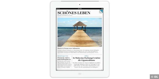 Die Welt-App und der Iconist von Springer sind mit großem Aufwand auf das iPad übertragen worden.