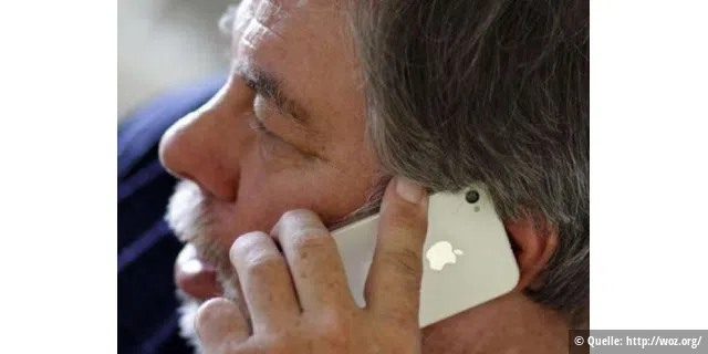 Apple-Gründer Steve Wozniak mag auch Android-Smartphones (c) Quelle: http://woz.org/