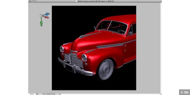 Basis für den Import in After Effects ist die neue 3D-Funktion von Photoshop CS4.