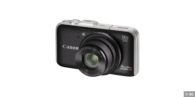 Für rund 200 Euro bietet die Canon Powershot SX230 HS 12 Megapixel, 14-fach optischen Zoom und GPS.