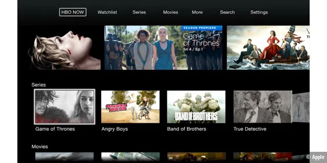 HBO auf dem Apple TV