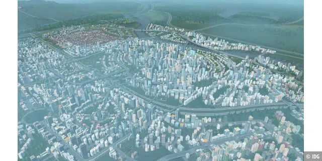<b>Cities: Skylines</b><br1/>110.000 Bürger tummelten sich am Ende unserer Testzeit in unserem Metropolis. Knapp zehn Mal mehr ist möglich.