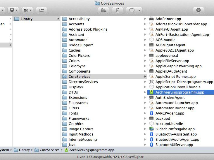 archivierungsprogramm mac