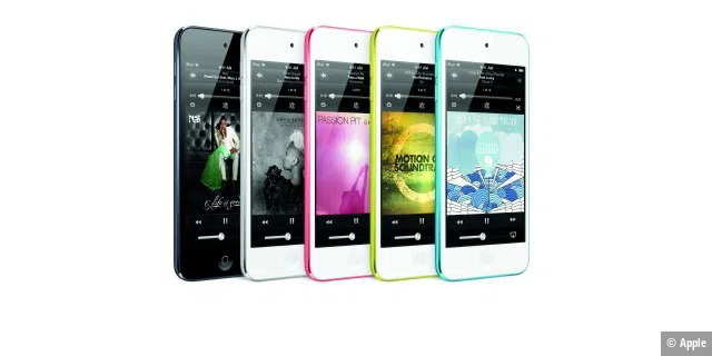 Der iPod Touch kommt nun erstmals in verschiedenen Farben. Er hat das gleiche Display wie das iPhone 5.