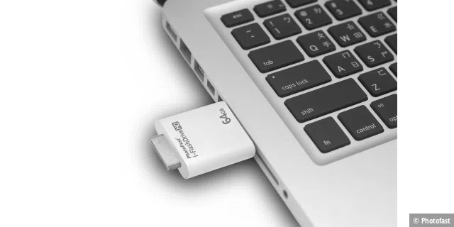 Am Mac angeschlossen ist das das Photofast i-Flashdrive HD ein herkömmlicher USB-Speicherstick.