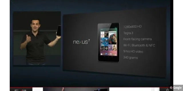 Google präsentiert 200-Dollar-Tablet Nexus 7 (c) Google