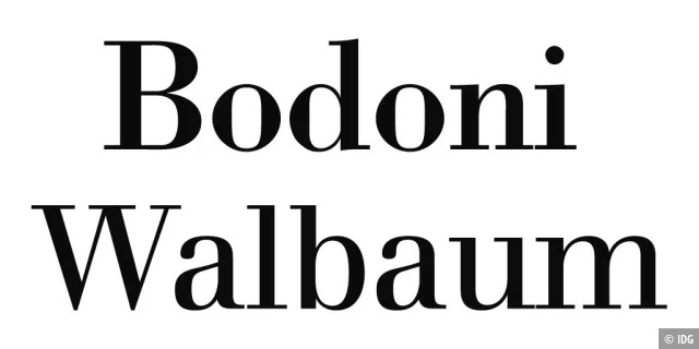 Unterschiedliches Branding: Bodoni und Walbaum