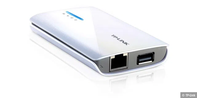 Der TP-Link MR 3040 braucht einen USB-Surf-Stick, bietet aber auch einen Ethernet-Anschluss.