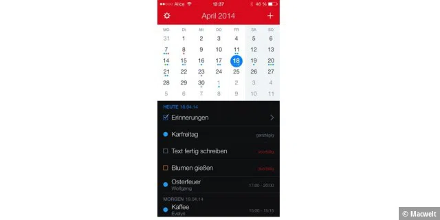 Alternative Kalender-Apps