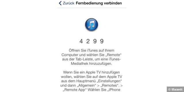 iTunes per Remote-App steuern 