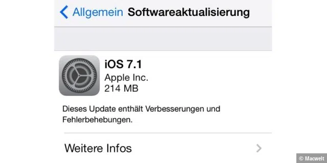 Neues in iOS 7.1