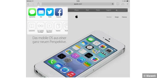 iOS 7 auf dem iPad
