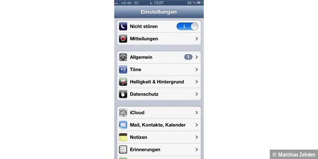 Mitteilungszentrale auf dem iPhone konfigurieren