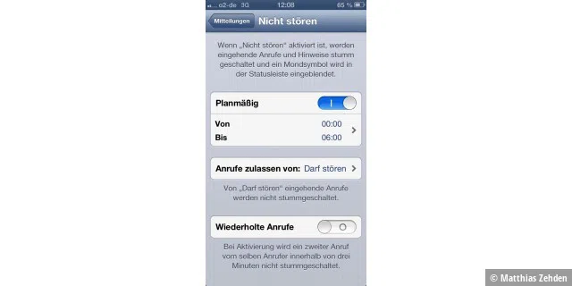 Mitteilungszentrale auf dem iPhone konfigurieren