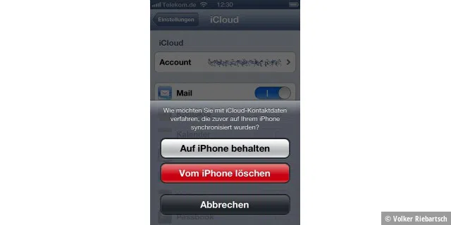 iCloud zwischen iPhone und Mac
