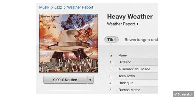 Jazz im iTunes Store
