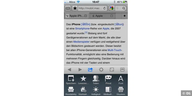 Alternative Browser statt Mobile Safari auf dem iPhone