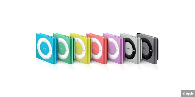 Der Schalter des iPod Shuffle kennt drei Stellungen: Aus, zufällige Wiedergabe und – in Mittelstellung – serielle Wiedergabe.