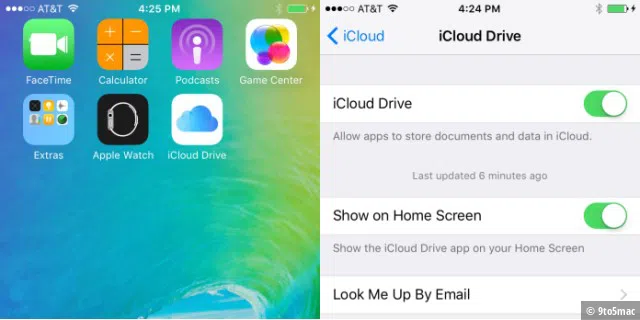 iCloud Drive als eine App