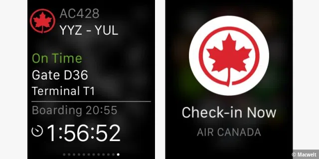 Apple Watch App: Air Canada