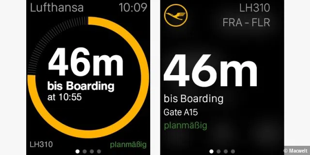 Apple Watch App: Lufthansa