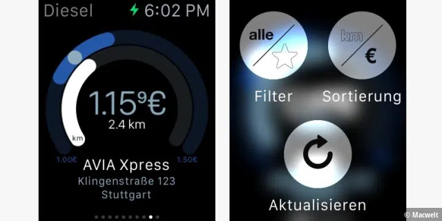 Apple Watch App: Clever tanken