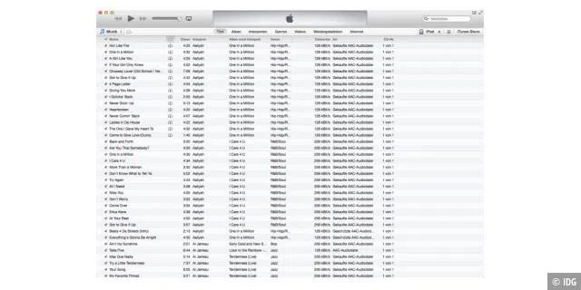 Musik und iTunes Match