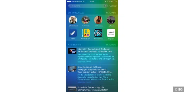 Apple iOS 9 auf dem iPhone - Proactive und Siri