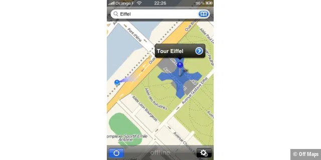 iPhone-App OffMaps - Günstig offline navigieren