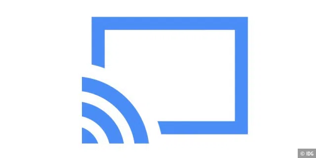 Befindet sich ein Chromecast-Adapter im lokalen Netz, erscheint dieses Icon in Anwendungen, die den Adapter unterstützen.