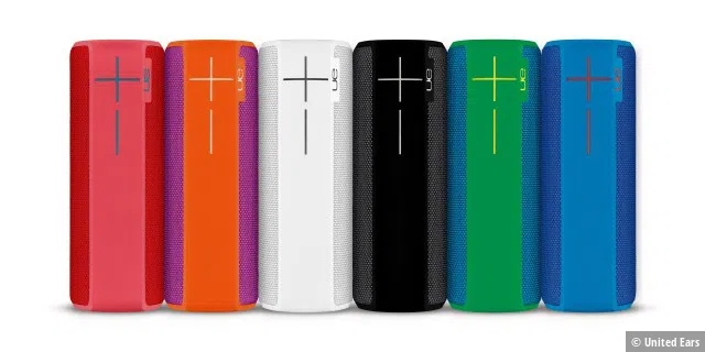 Der kleine Kraftprotz UE Boom 2 ist in sechs abwechslungsreichen Farben zu bekommen. Seine Vorstellung kann voll überzeugen, sowohl was die Standfestigkeit des Akkus betrifft als auch der frische Klang. Das Sahnehäubchen ist die tolle Smartphone-App.